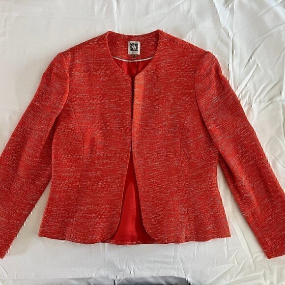 Anne Klein Blazer - Orange Size 2 - Picture 1 of 9